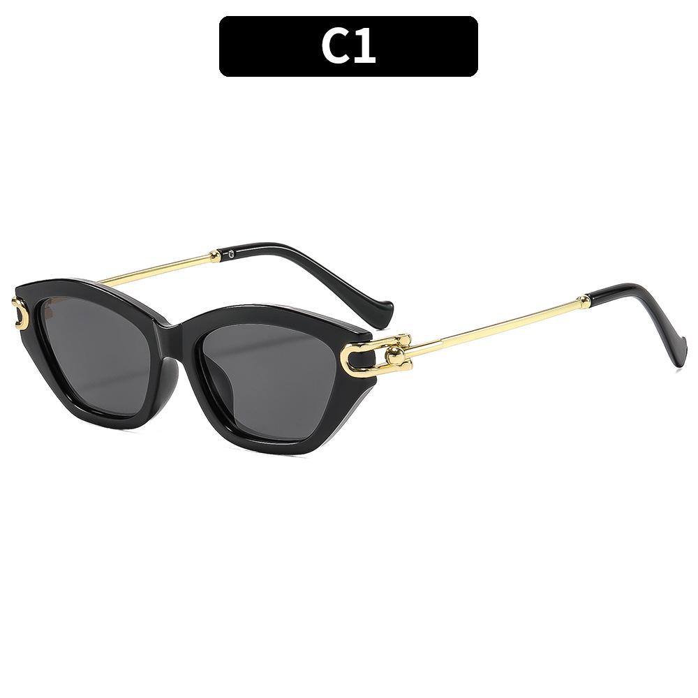 Vintage Sunglasses For Women Brand Designer Cat Eye Leisure Vacation Sun Glasses New Ladies Sunscreen UV400 Shades