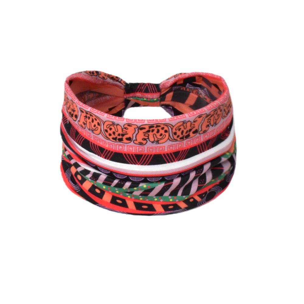 Women's Paisley Sport Yoga Headband - Sweat-Absorbing, Elastic Cotton, Bohemian Style