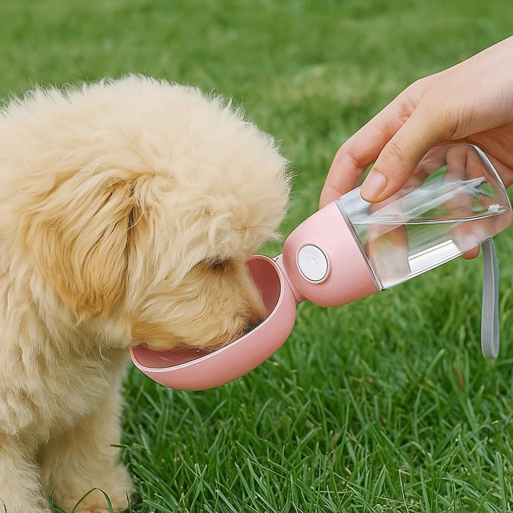 

Plastic Puppy Water Bottle Portable Pet Water Cup Easy To Clean Dog Drinking Bottle Outdoor Travel коричневий