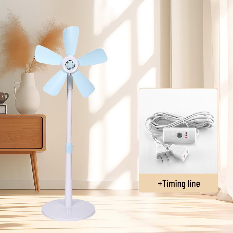Quiet Small Electric Floor Fan with Soft Blades for Bedroom, Dorm, or Rental