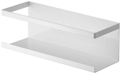 Yamazaki Jitsugyo 5130 Magnetic Rack Wide White Tower Floating Storage Easy Installation Approx. W24.5XD8.5XH8.5cm