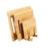 Set Purchase TAKEMI Bamboo Antibacterial Quick-Drying Lightweight Cutting Board + Storage Stand Included 4-Piece TM-CB4P