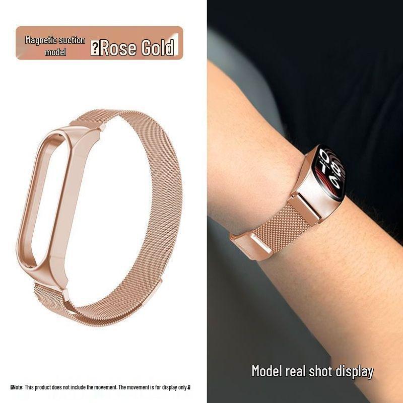 Milanese Magnetic Stainless Steel Strap for Xiaomi Band 7/6/5/4/3 NFC