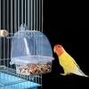 Bird Feeder Transparent Parrot Food Box Spill proof Cup Bird Automatic Feeder