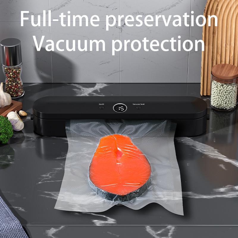 Compact Vacuum Sealer for Snacks: Automatic Sealing Machine for Household Packaging and Preservation