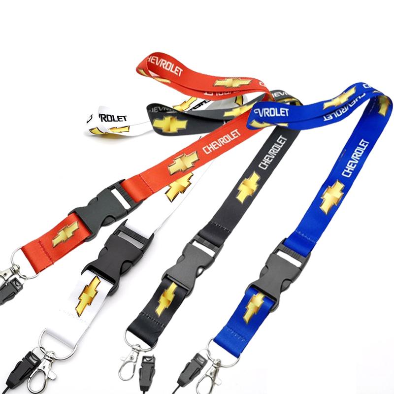 Nylon Car Logo Keychain Neck Straps Key Lanyard For Chevrolet AVEO CAPTIVA Cavalier Cobalt COLORADO CRUZE IMPALA LACETTI MALIBU