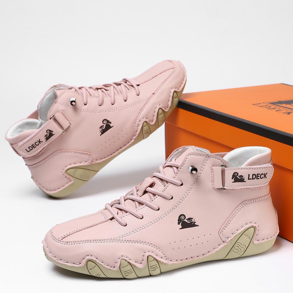 Top Layer Leather Women's High-Top Plus Size Women's Shoes Autumn and Winter Ankle Boots Cotton-Padded Shoes