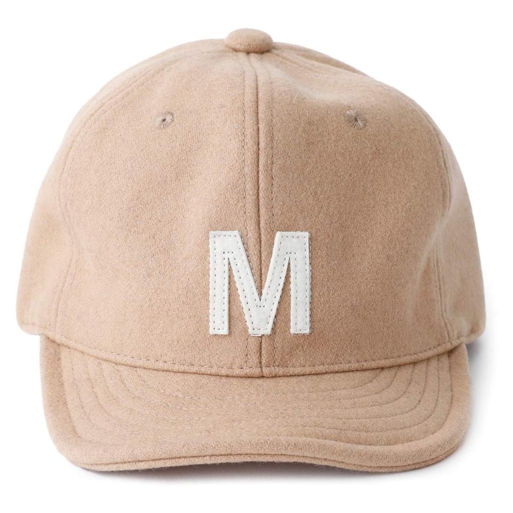 Basiquenti Wool Alphabet Cap Kids Size Beige Short Brim