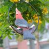 Süßer Harzpapagei mit Ring zum Aufhängen am Baum Outdoor-Gartendekoration Statue Tierplastik für Zuhause Büro Zimmer Dekor Schmuckstück