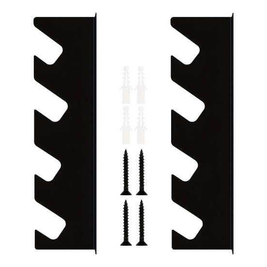 2 st Väggmonterad Verktygsorganisatorställ Kraftig Metall Multifunktionell Garage Förråd Trädgårdsredskap Förvaringshållare