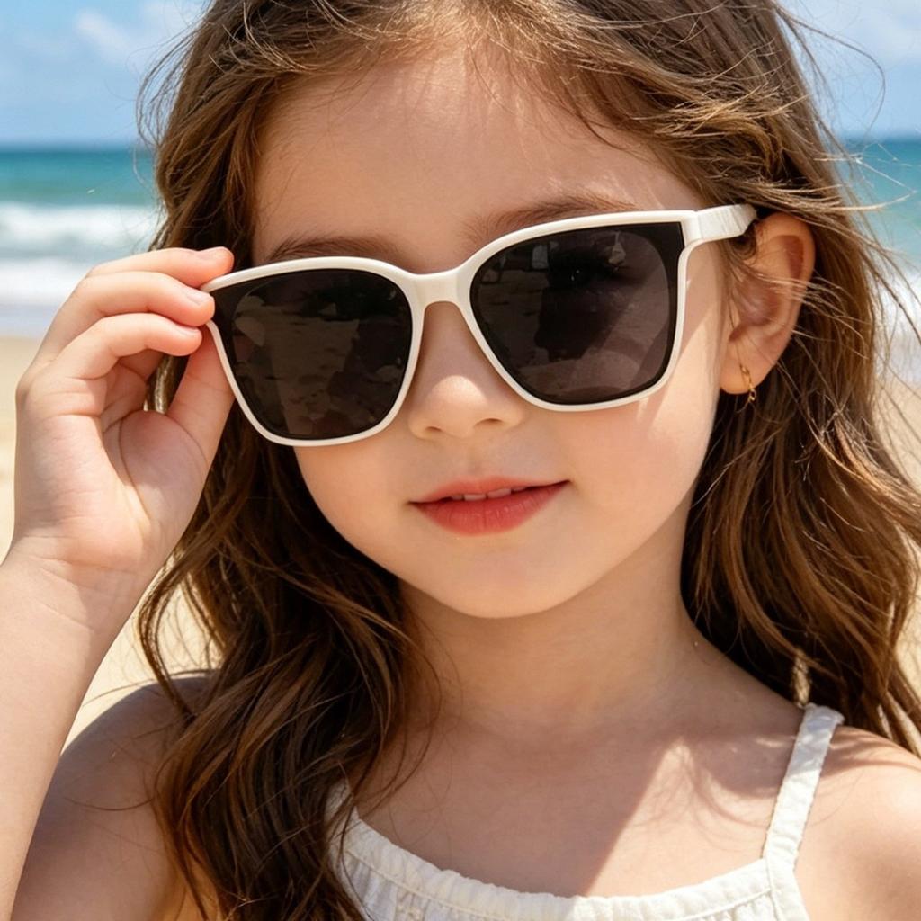 Rennes new children's large box fashion versatile sunglasses outdoor travel candy-colored sunglasses
