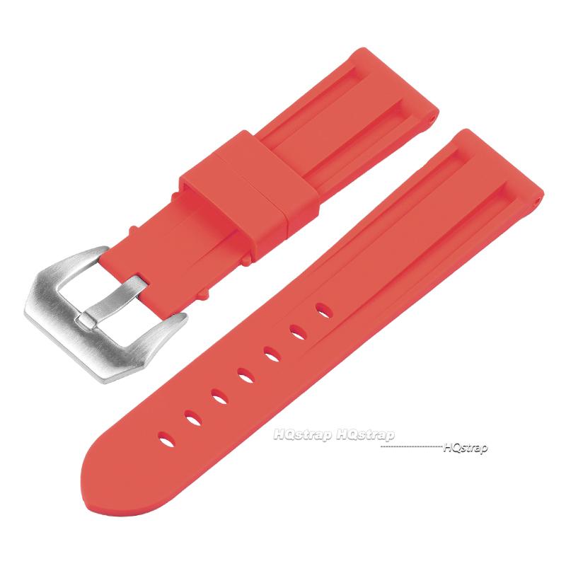 

Silicone Watch Band for Panerai 20mm 22mm 24mm 26mm Strap Men Women Sport Watch Band Soft Rubber Bracelet Replacement Belt 26mm червоний