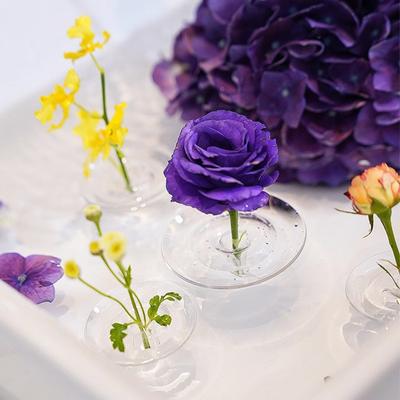 10/20/30Pcs Floating Floral Arrangement Holder Clear Floating Flower Display Stand Hydroponics Water Planting Flower Bowl Stem Holder Decoration