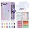 Horizontal Line Accounting Sheets A6 Budget Planner Notebook Glitter Cash Tracker Journal Financial Flexible Pages Organizer with Dividers