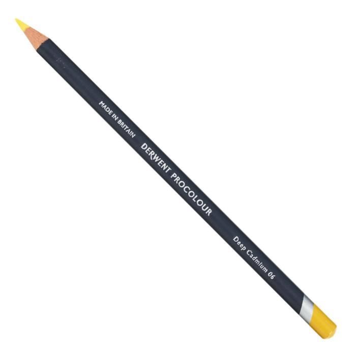 Crayon de couleur - DERWENT - PROCOLOUR - Jaune cadmium foncé - 1 crayon - Mixte
