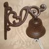 Rustic Retro Outdoor Bell Weatherproof Handmade Cast Iron Door Bell Metal Distressed Finish Decorative Bell Yard Decor