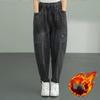 Návrhy záplat Džíny jogger délky ke kotníkům Vintage Korea Vysoký elastický pas Volné džínové kalhoty Dámské Streetwear Harémové Vaquero
