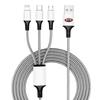 2025 New Fashion Emblem Three-in-one Car Superstrong Fast Charging Data Cable For Kia Rio Ceed Sportage Cerato Soul Sorento K2 K5 Flip Car Accessories