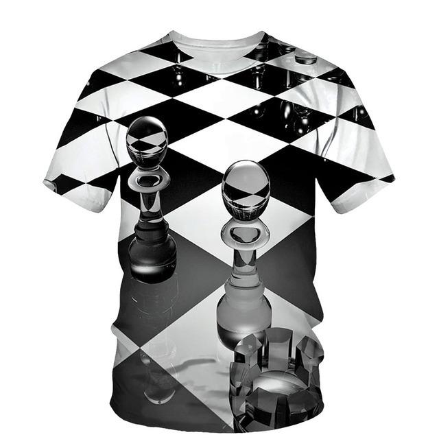 Men Fashion Short Sleeve 3d Print T Shirt Round Neck Summer Plus Size Tees