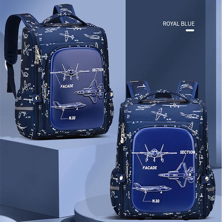 3 Farben coole Cartoon-Schultaschen für Schüler Jungen und Mädchen 1-3-6 Klasse Schultasche Mode einteiliger offener Kinderrucksack mit großer Kapazität
