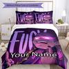 3pcs Custom Name Valorant Bedding Set Duvet Cover Closure Includes 1 Duvet Cover & 2 Pillowcases, Soft and Comfortable for All Seasons.