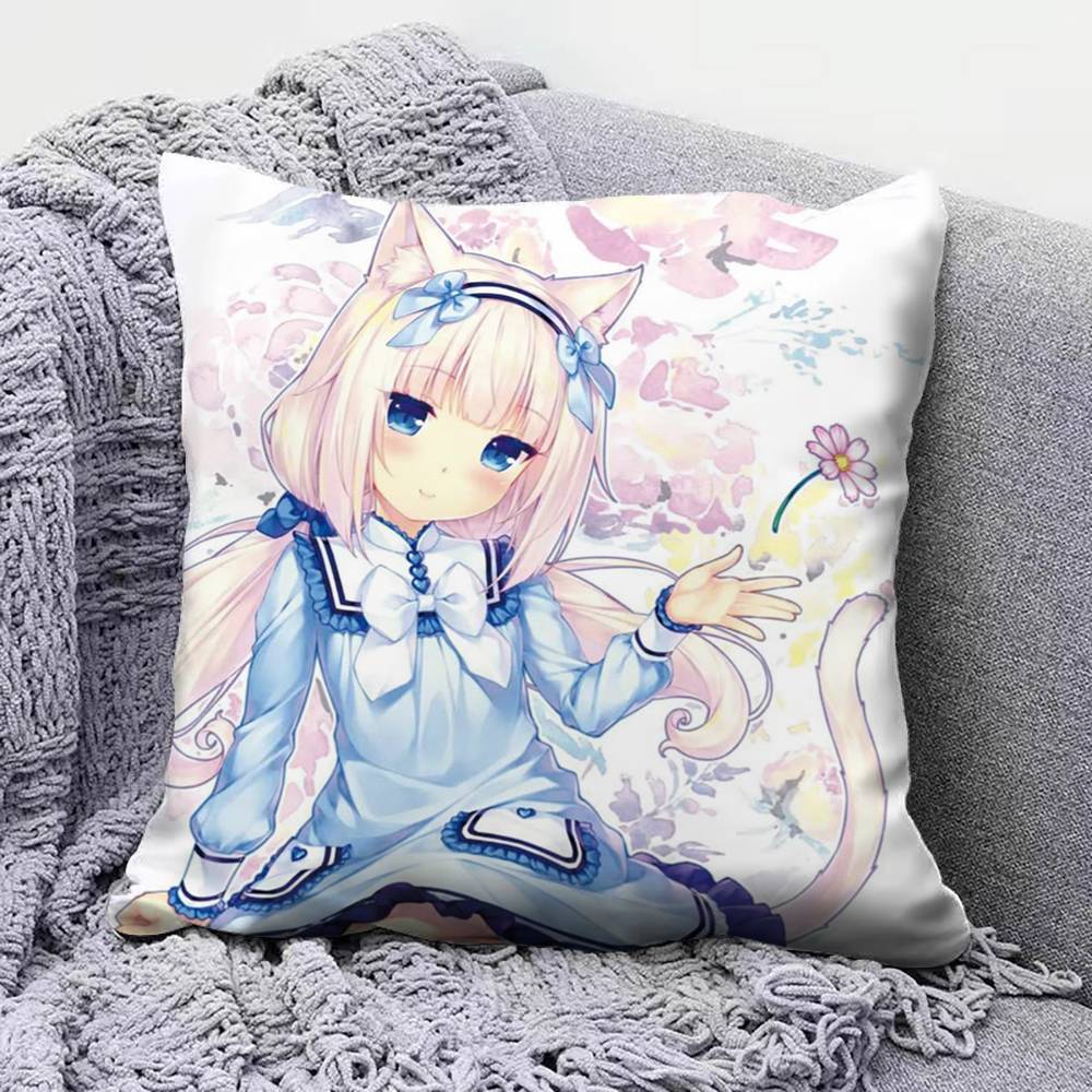 Nekopara Anime Girl Game  Home Sofa Cushion Covers and Aecorative Custom Pillow Covers