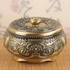 European light luxury ashtray with cover bedroom anti-fly ash household creative personality trend living room retro bronze ashtray