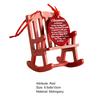 Rocking Chair Fine Workmanship Delicate Exquisite Christmas Decor Mini Rocking Chair for Home