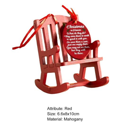 Rocking Chair Fine Workmanship Delicate Exquisite Christmas Decor Mini Rocking Chair for Home