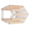 Minimalist Pentagonal Hamster Wooden House Ventilated Transparent Hamster Cabin for Hamster Golden Br