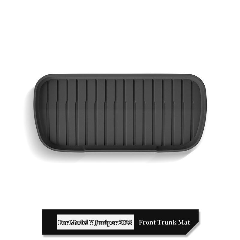 For Tesla Model Y Juniper 2025 Front Rear Trunk Mat TPE All-weather Seat Backrest Anti-Kick Mat Trunk Cargo Liner Protective Pad