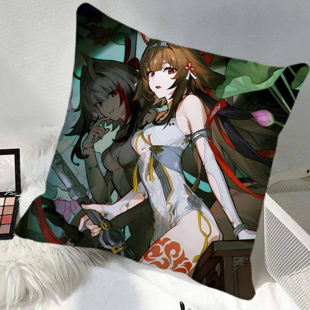 Zenless Zone Zero Ye Shunguang Game Pillow Case Square Pillow Bedroom Sofa Leisure Comfort Cushion Car Home Decoration