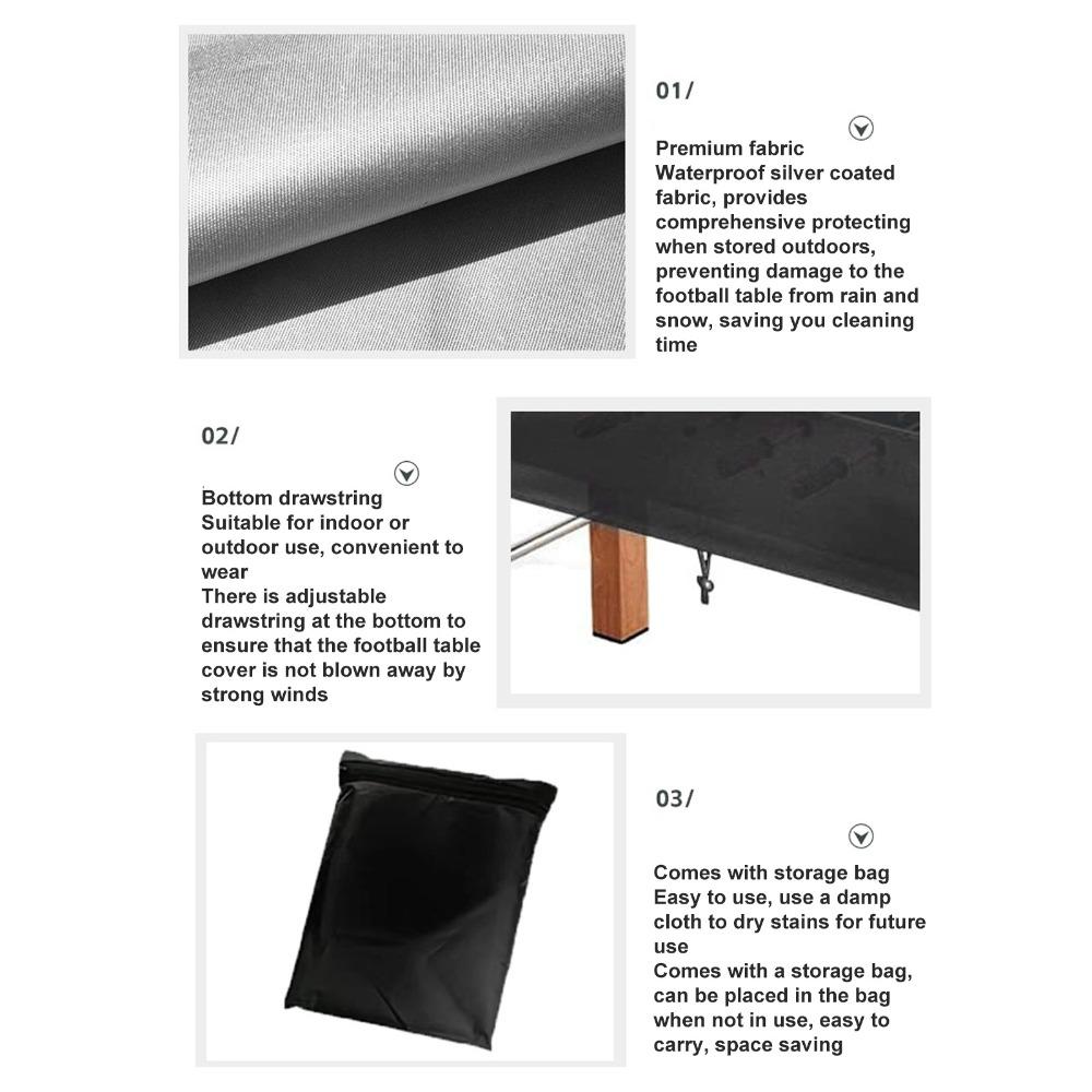 63x45x20in Foosball Table Cover Waterproof and Dustproof Silver Coating Football Cover Outdoor