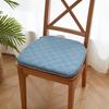 Solid Wood Dining Chair with Cotton Linen Cushion