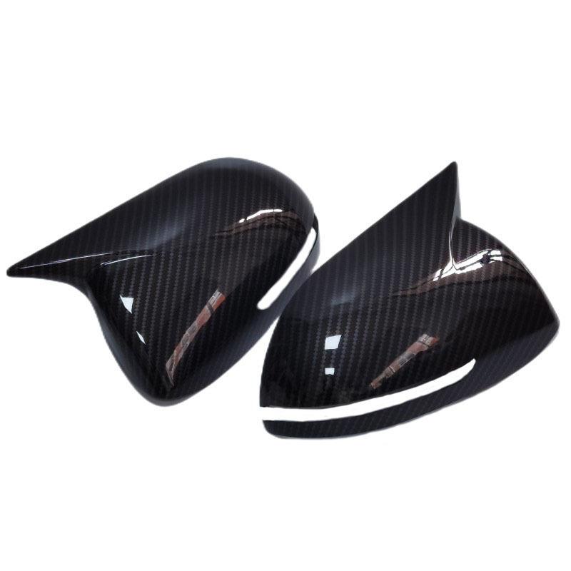 For KIA K2 2011-2016 RIO 3 2011-2017 Car Rearview Side Mirror Cover Sticker Wing Cap Exterior Door Case Trim Carbon Fiber Look