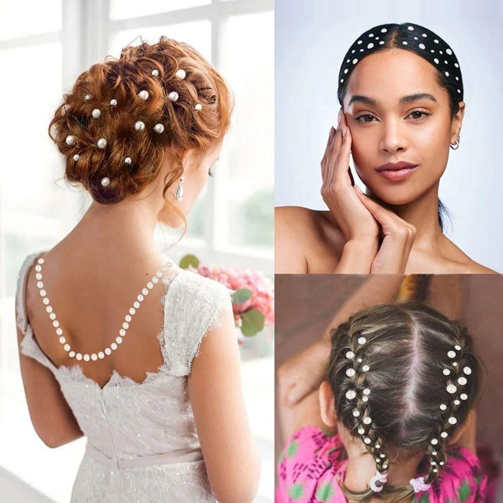 Pearls Hair Pearls Stick Self Adhesive Face Pearls Stickers Pearls Stickers  for Hair Face Makeup