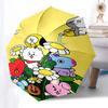 1pc Outdoor Umbrella with BT21 Characters - Automatic Opening/Closing, Portable 3-Fold Design, 8-Rib Iron Frame - Perfect Gift for Fans, Traveler