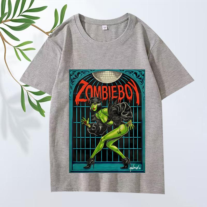 Zombieboy Essential graphics T Shirt men women Oversized 100% Cotton streetwear short sleeve Summer print Unisextops