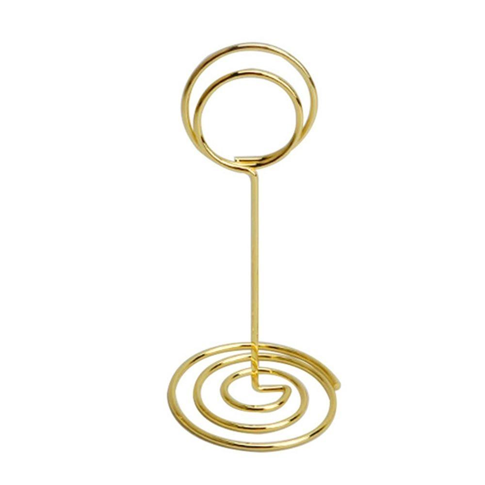 10pcs Golden Gold Plating Wedding Place Card Holder Office Desktop Memo Arrangement