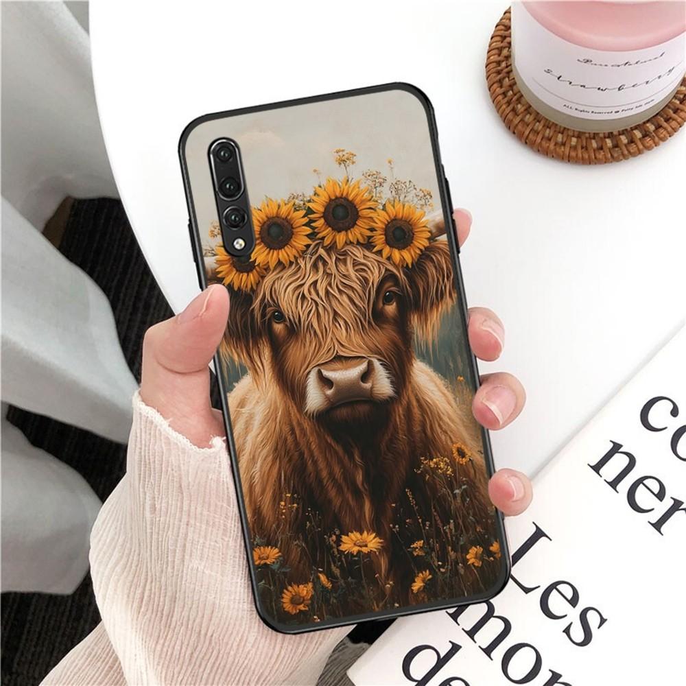 Süße Hochlandkuh Handyhülle Für Huawei P 8 9 10 20 30 40 50 Pro Lite Psmart Honor 10 Lite 70 Mate 20lite