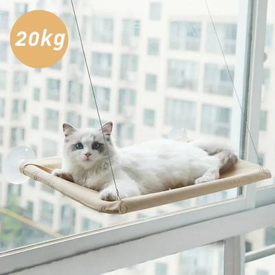Huisdier Kat Zuignap Hangmat Hangend Kattenbed Draagvermogen 20Kg Comfortabel Kat Zonnig Raam Kittens Hangmat Afneembaar Wasbaar Vier Seizoenen