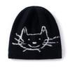 New Cute Cat Cashmere Hat Women's Autumn and Winter Warm and Cold Face Small Ear Protection Knitted Hat Cold Hat Tide