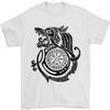 26 Viking Wolf With Vegvisir Symbol Black Mens T-Shirt 100% Cotton Unisex T-Shirt