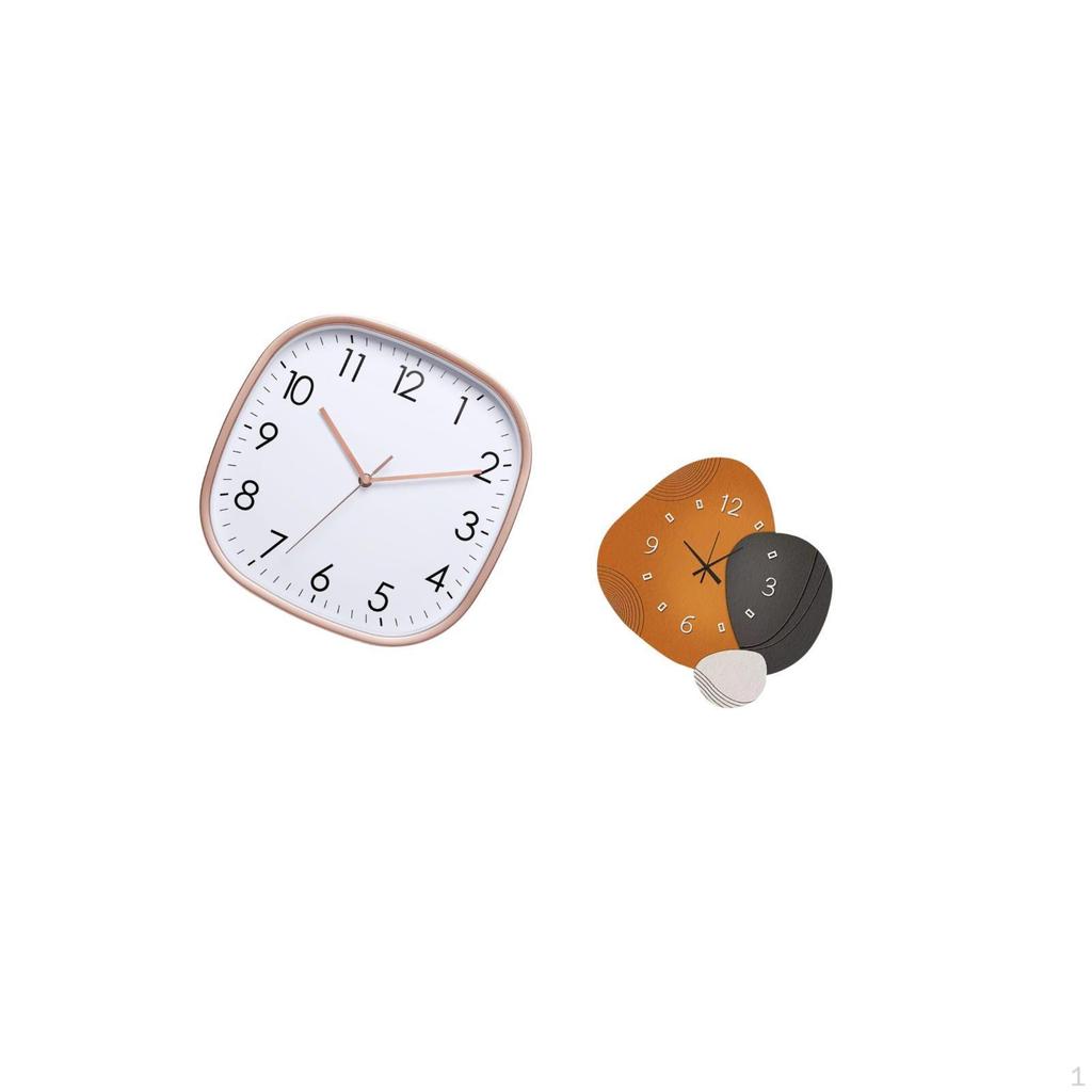 Vintage Modern Art Wall Clock Decorative Hanging Design Large Low Noise Practical Wood Mount