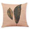 Tropical Plants Pillowcase Big Leaf Pattern Linen Pillowcase Car Living Room Sofa Cushion Cover 45*45Cm