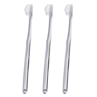 Miracle Removes Dirt with Just a Adult Clear Set of 3 Toothbrush Swipe, Black, [Authentic] [Official]