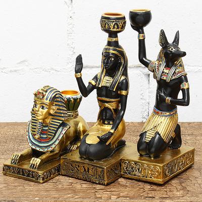 Sweet Room,Vintage Egyptian Goddess Figurine Candle Holder Candlestick Home Desktop Decor