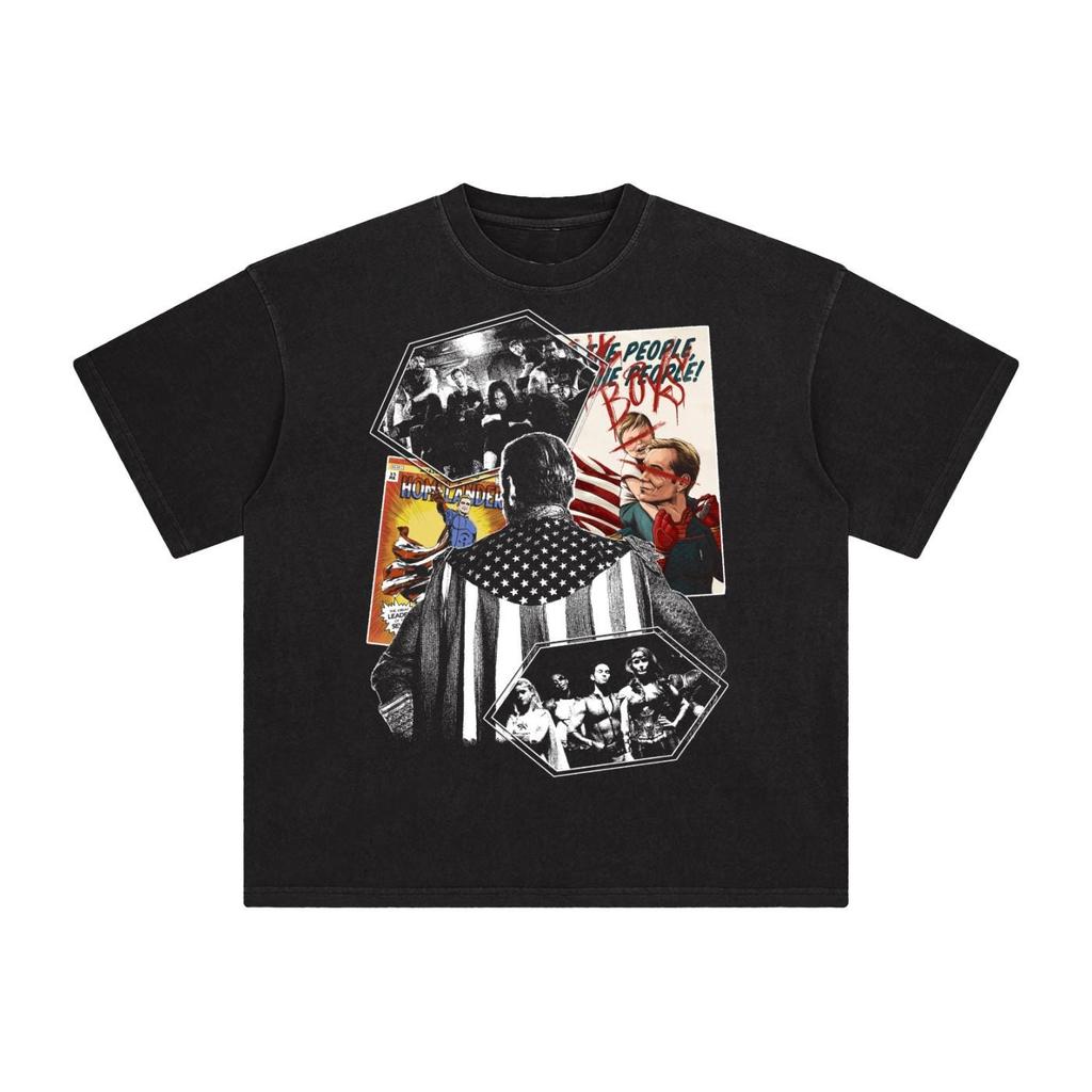 The Boys Homelander Retro Graphic Tshirt Vintage Superhero Fan Tee 2026 Summer New Unisexs Womens Cotton Oversized Tshirt Y2K