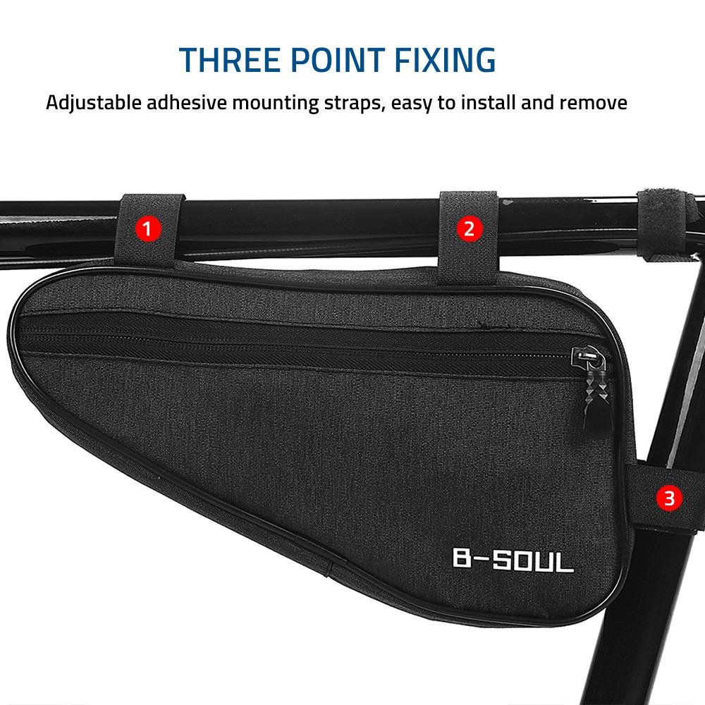 1.5L Capacity Bicycle Frame Bag Polyester Bike Top Tube Bag Bike Triangle Bag Outdoor Riding
