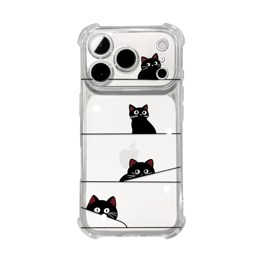 Hidden cat is suitable for Huawei oppo Apple 11/11 mobile phone case airbag iPhone11Pro transparent new niche